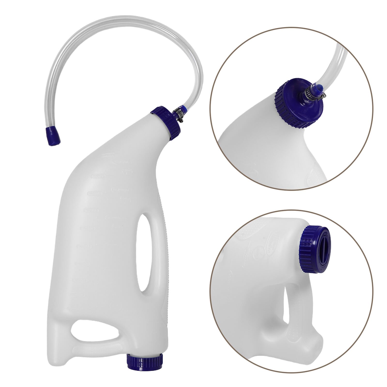 Biberon per Animali 4l in Plastica Bianco per Agnelli e Cuccioli | Set 1 Pezzo, Capacità Ampia, Design per Pulizia Facile, Uso in Allevamento