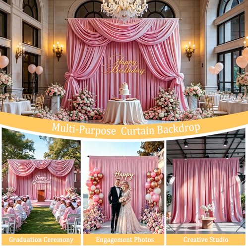 Telón Fondo Rosa 10FT x 10FT para Fotografía y Eventos miniatura 4