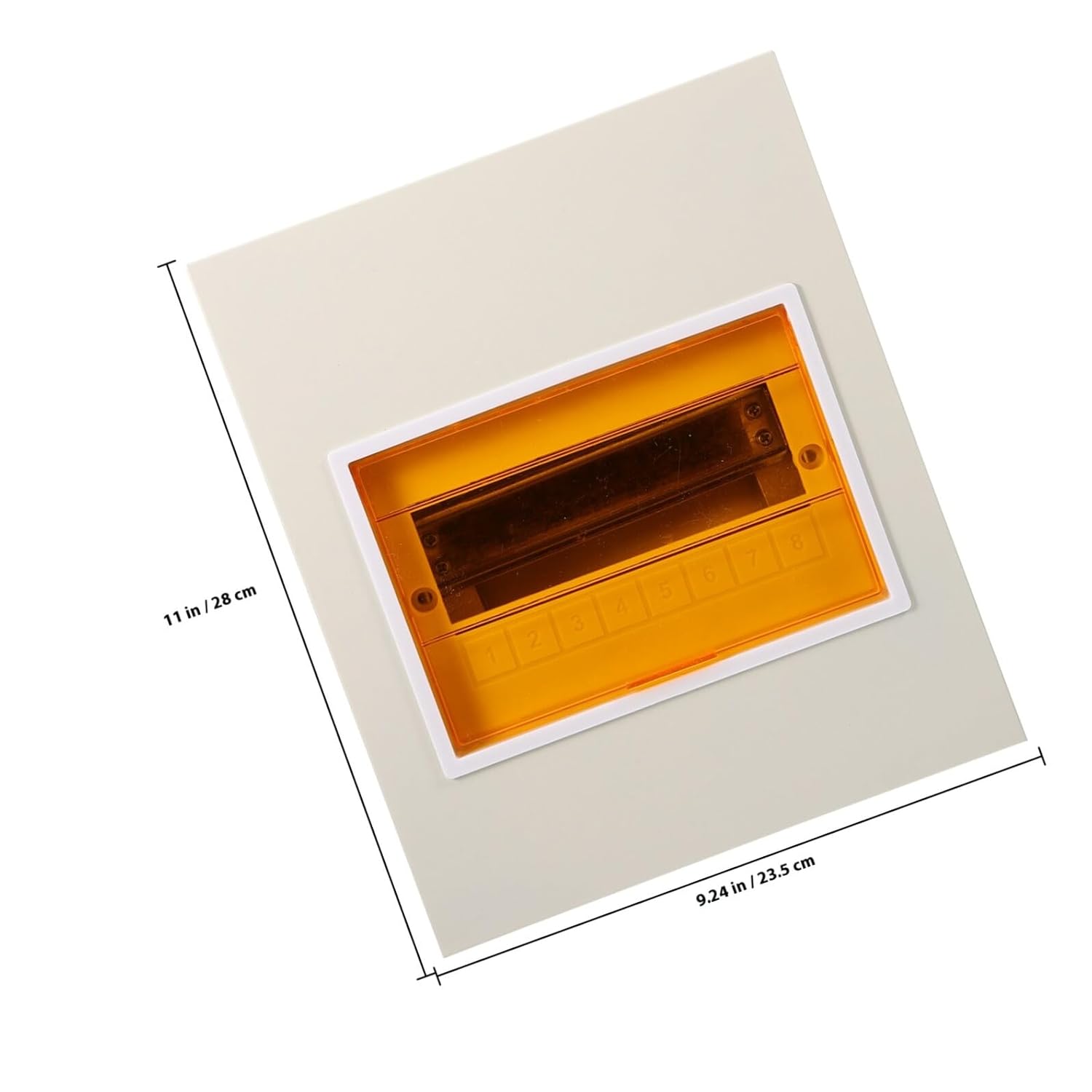 Uonlytech Weatherproof Electrical Panel Box Cover with 8-Circuit Distribution Protection, Outdoor Iron Electrical Box for Home Lighting and Power Control