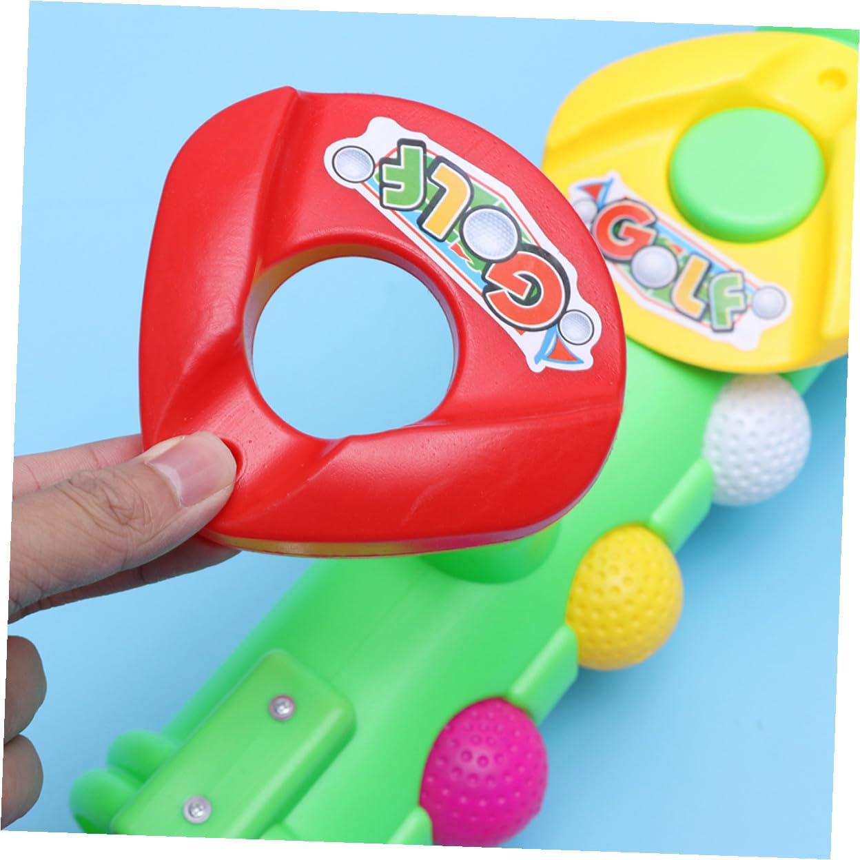 SOIMISS 2 set Giochi Educativi Golf per Plastica Verde Giocattoli Sportivi per Attività Indoor e Outdoor Divertimento Famiglia e Sviluppo Motorio per Ragazzi e Ragazze