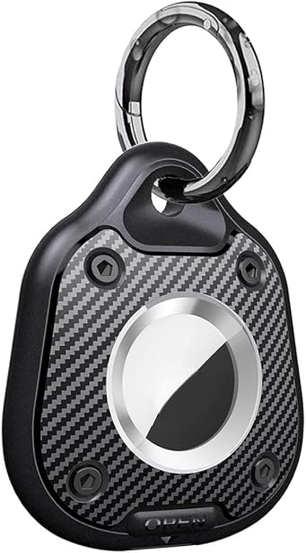Black AirCase,Portable AirCase,Waterproof Air Case,Pet Tracking Air tag,Hard TPU Full Body Protective Tracker Case for Keys,Luggage,Backpack,pet Collars 1 Pcs Black