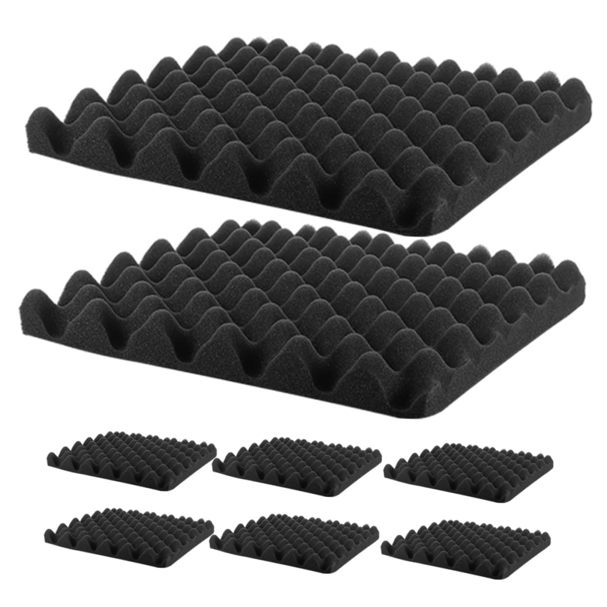 Paneles Acústicos Autoadhesivos 8 Piezas Negro para Pared