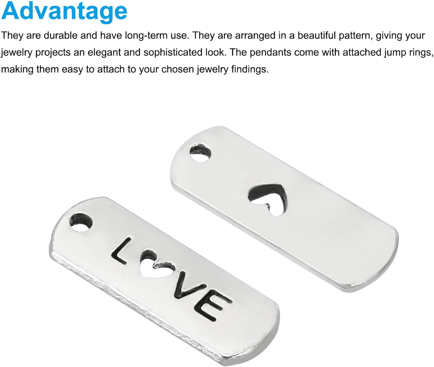 PATIKIL 30pcs Word Charm Mini Word Pendant Charm Bulk Engraved Metal Instrument Notes DIY for Jewelry Making Bracelets - Image 5