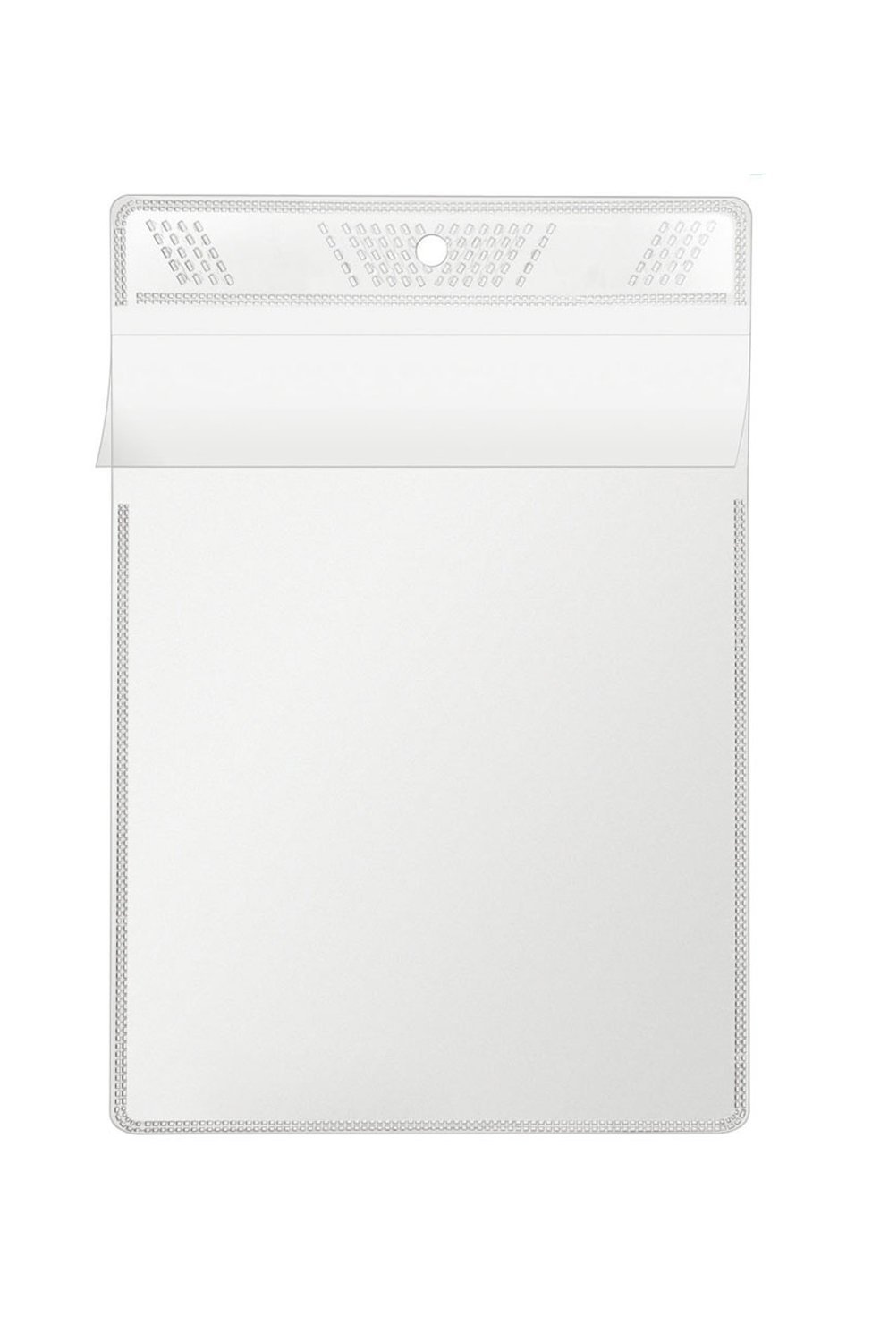 Veloflex 3306000 – Transparent Clear DIN A6, with Hasp Flap, Ideal for Hanging, Pack of 100