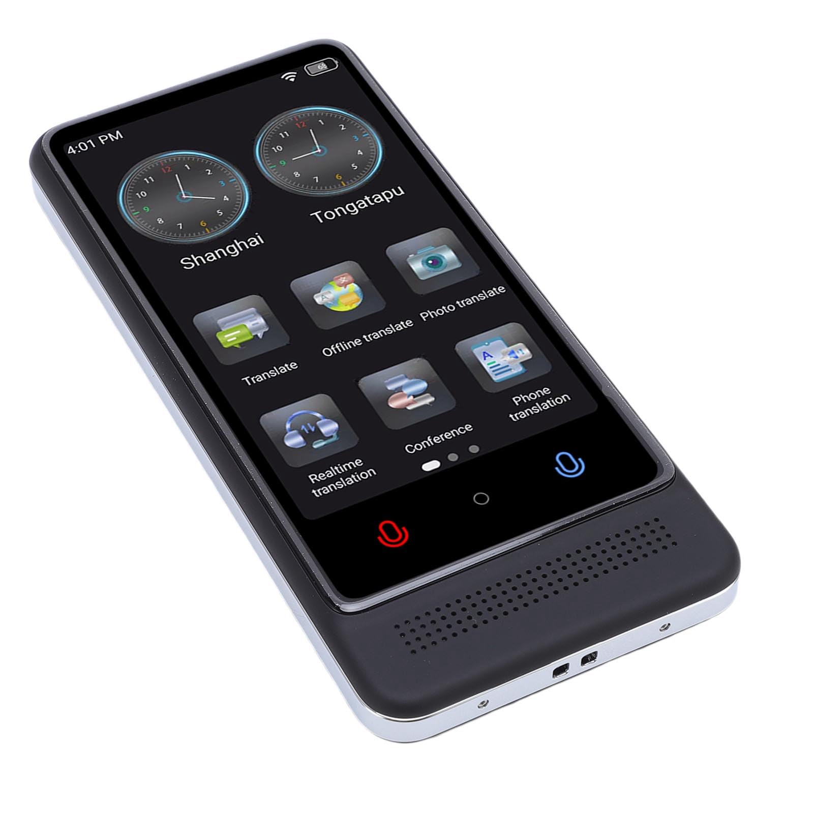 Pongnas Traduttore Vocale Portatile, Schermo Touch 3.0 Pollici