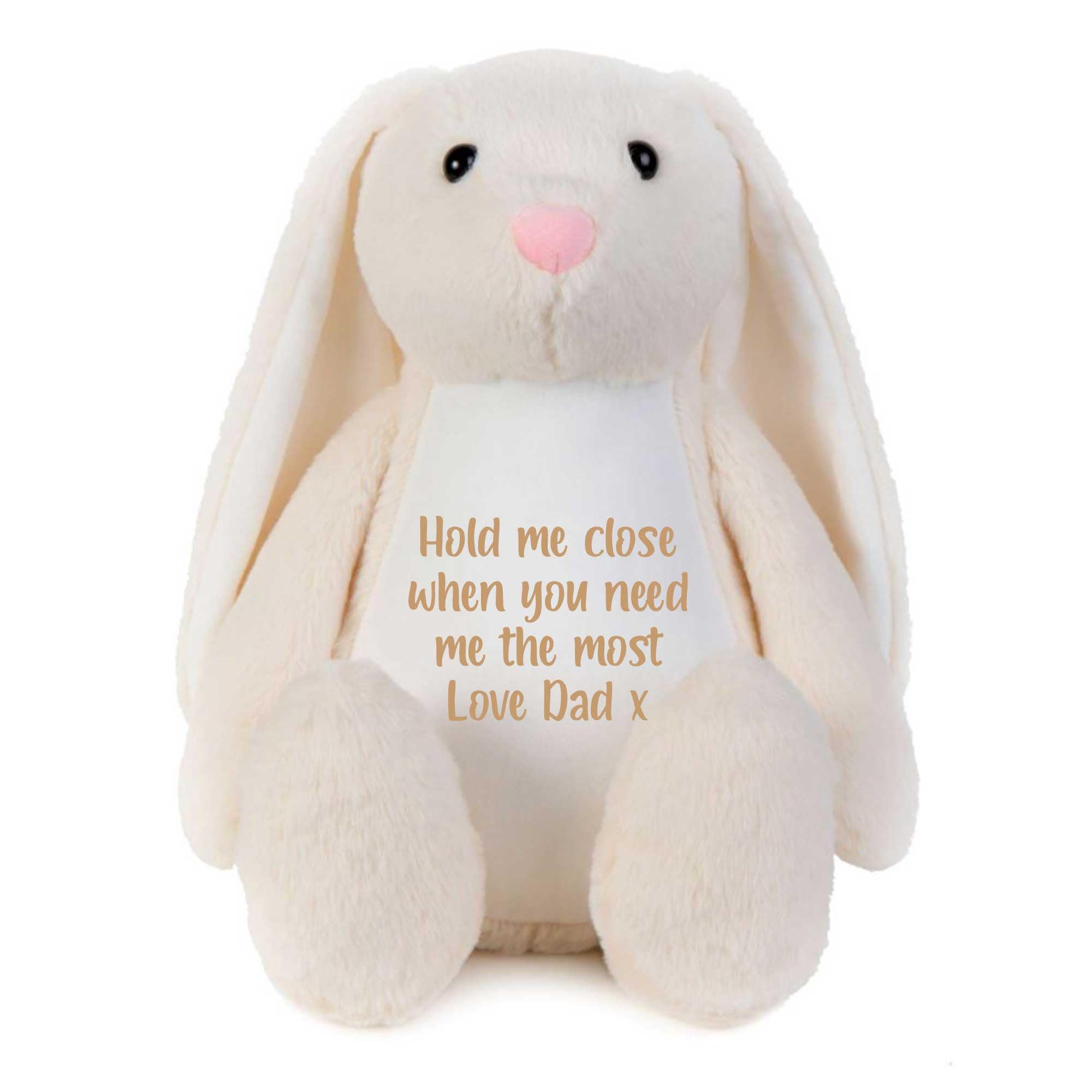 Personalised Text & Record-A-Voice Keepsake Memory Bunny - Cream | Custom Message & Voice Recording | Sympathy Gift, Remembrance