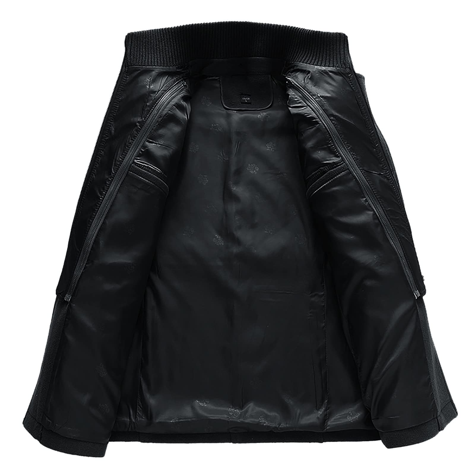 Abrigo de lana de doble cuello otoño e invierno, para hombre, de lana de media larga, de lana de manga larga, para hombre, cálido, cálido, informal, con bomberos, chaqueta cómoda