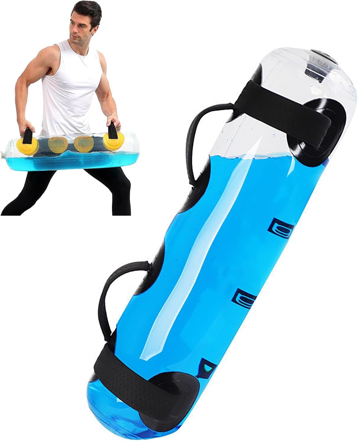 Water Resistance Training Water Bag Portable Stable Fitness Equipment Adjustable Training Bag for Gyms/Home/Sports Facilities