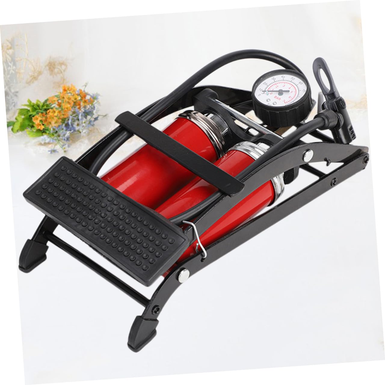 iplusmile Fußpumpe Fahrräder Inflator tragbare Luft Fahrrad Luftdruck Pedalluftpumpe Luftdruck der Pedale
