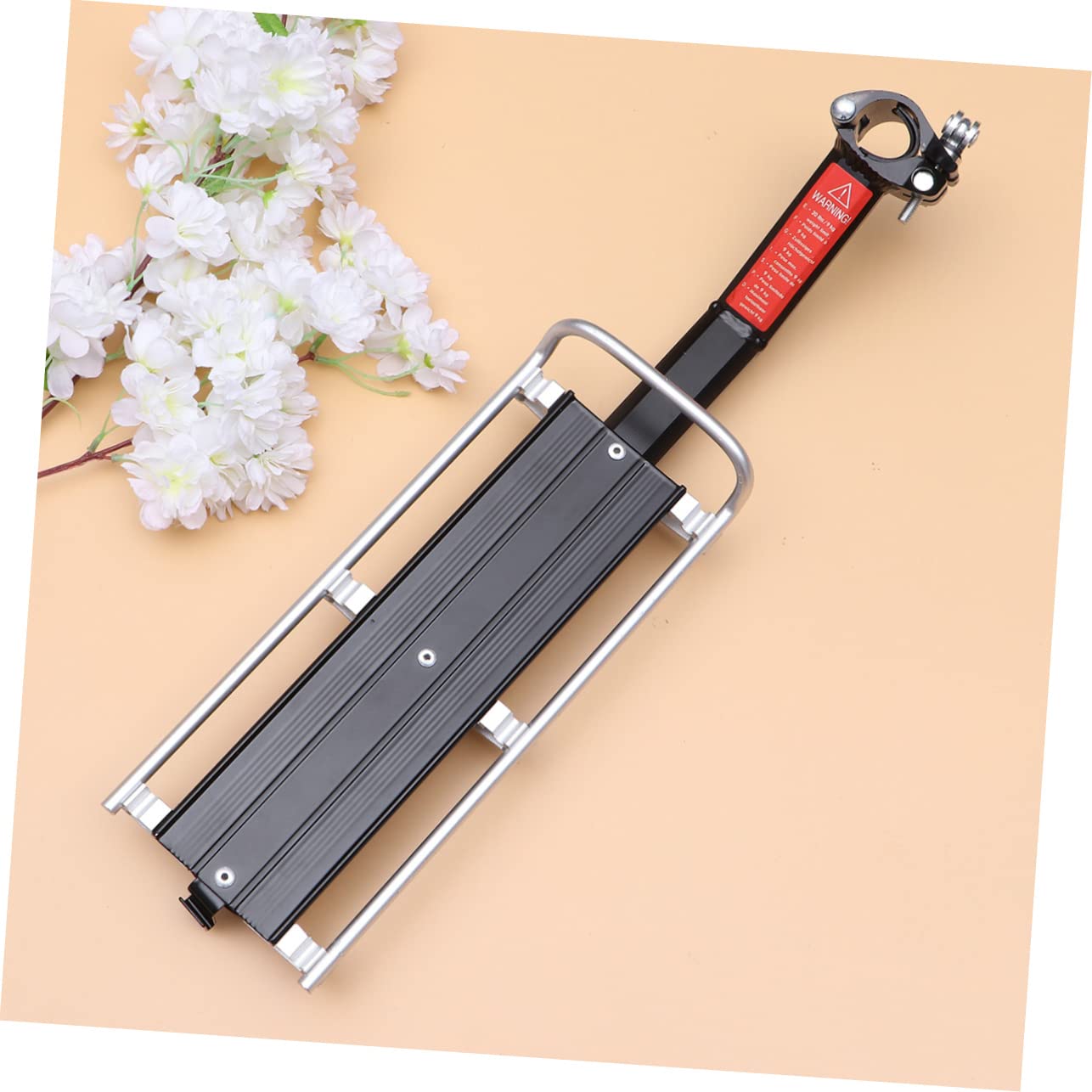 Abaodam 1Pc Bike Rear Pannier Rack Lightweight Aluminum Cargo Mount Racks for Quick Release Design Compatible with Mountain and Road Bikes