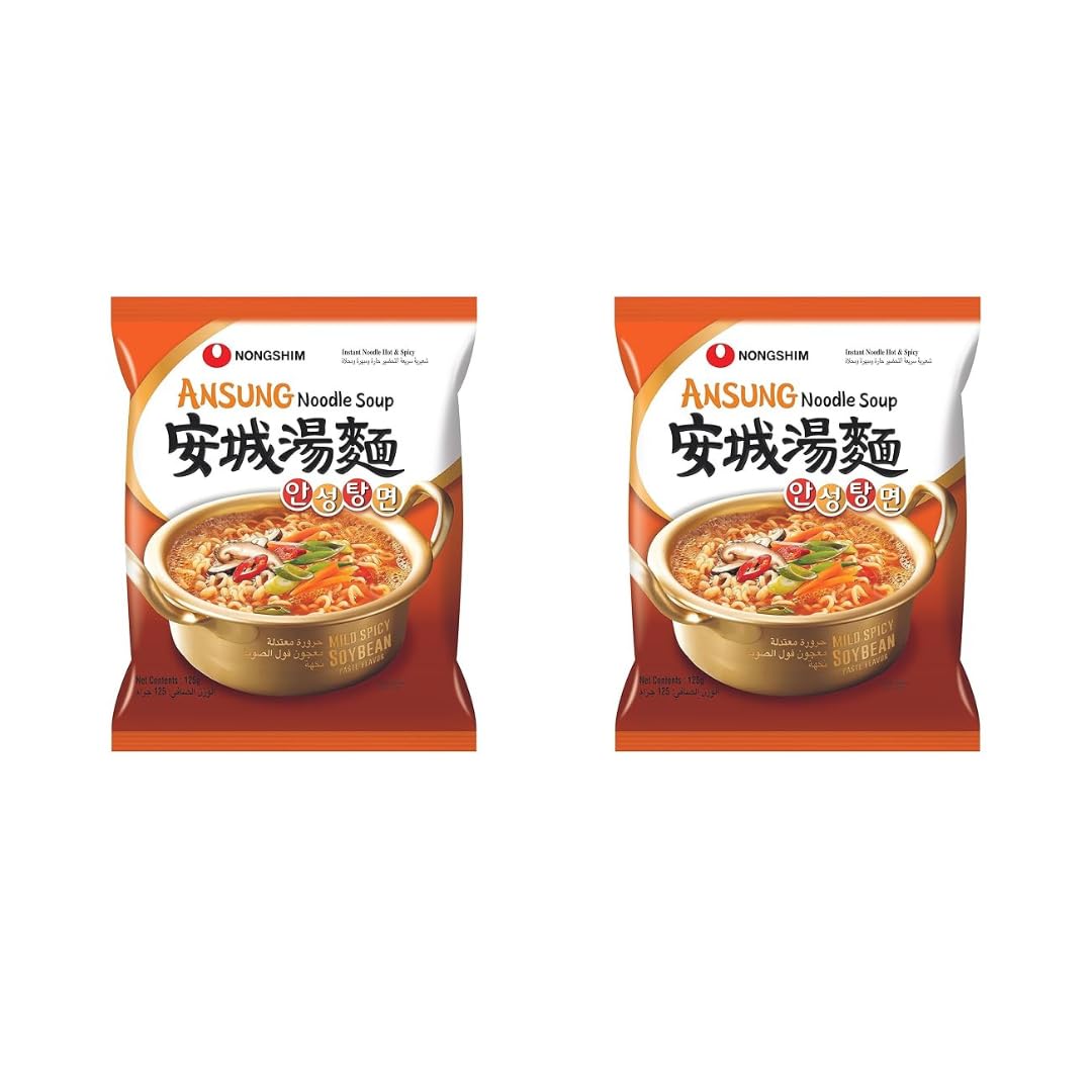 Nongshim Ansung Noodle Soup - Mild Spicy Soybean Paste Flavour, 125g (Pack of 2) (B0D6KSX73M) Amazon Price History, Amazon Price Tracker