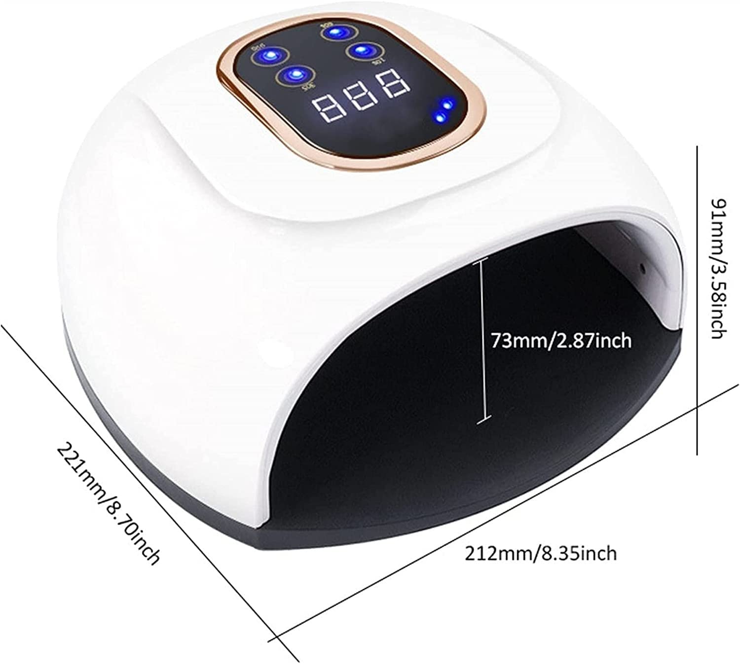 Szybsza o 158 W suszarka do paznokci lakieru żelowego z 4