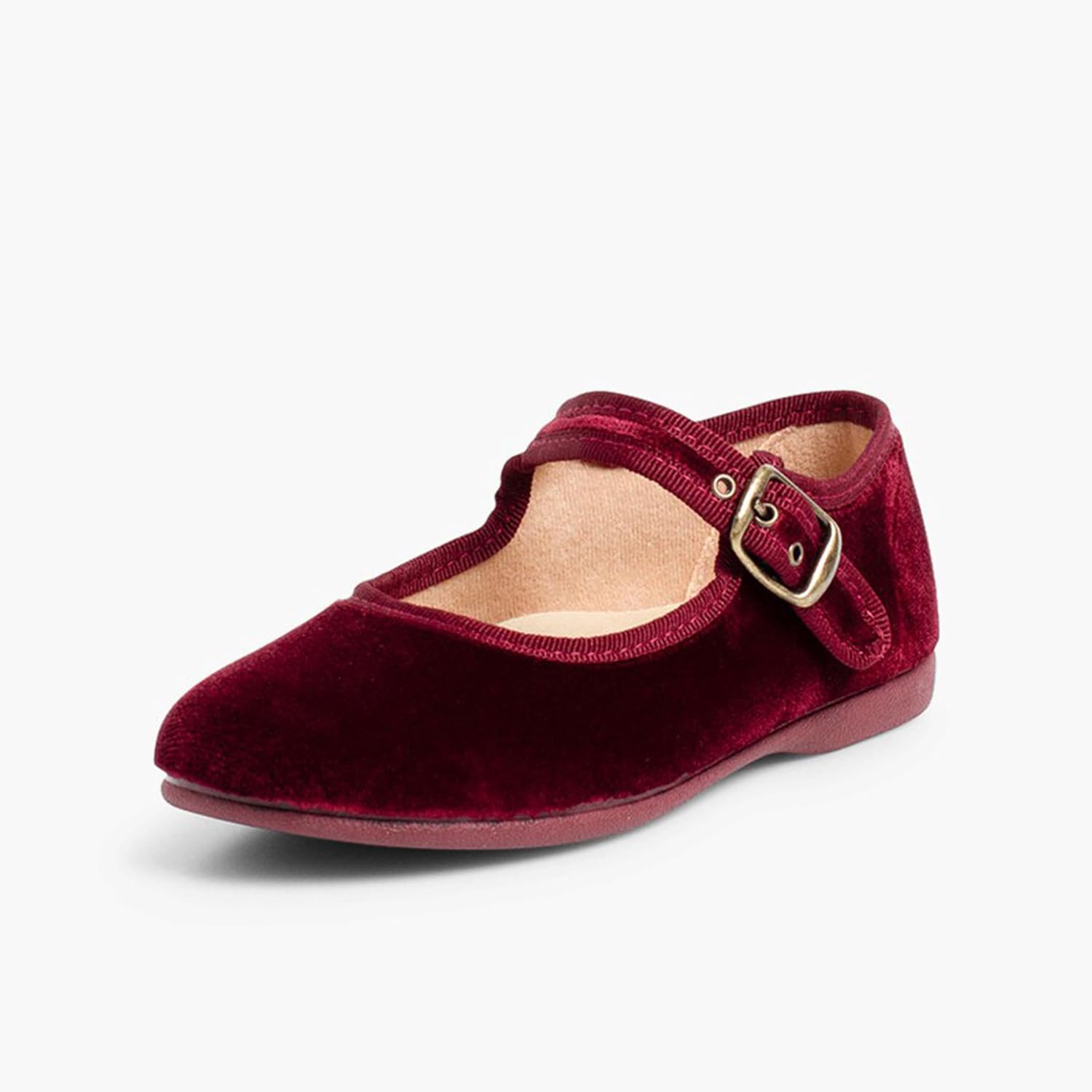 Pisamonas Girls Buckle Up Velvet Mary Janes