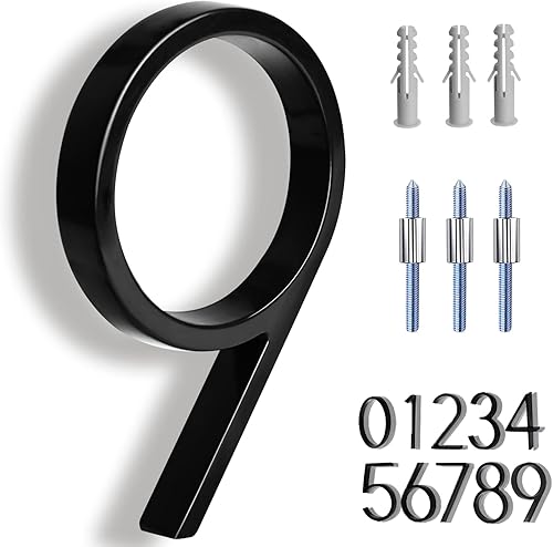 Números de casa, números de dirección de 5 pulgadas para casa, números de casa Namyoo para exterior, números de casa flotantes de acero inoxidable