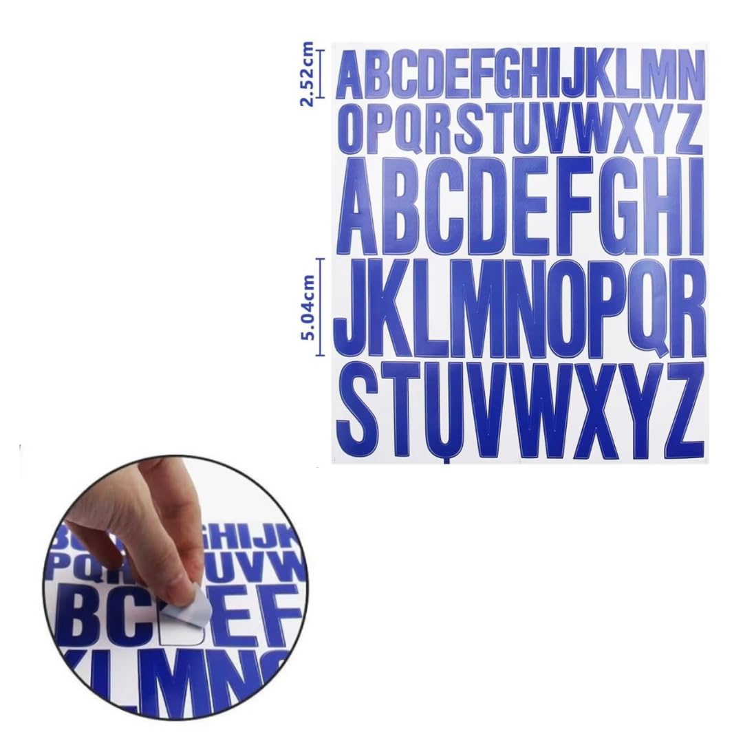 Blue Stick On Letters For Signs Laser Cut Plastic Letters