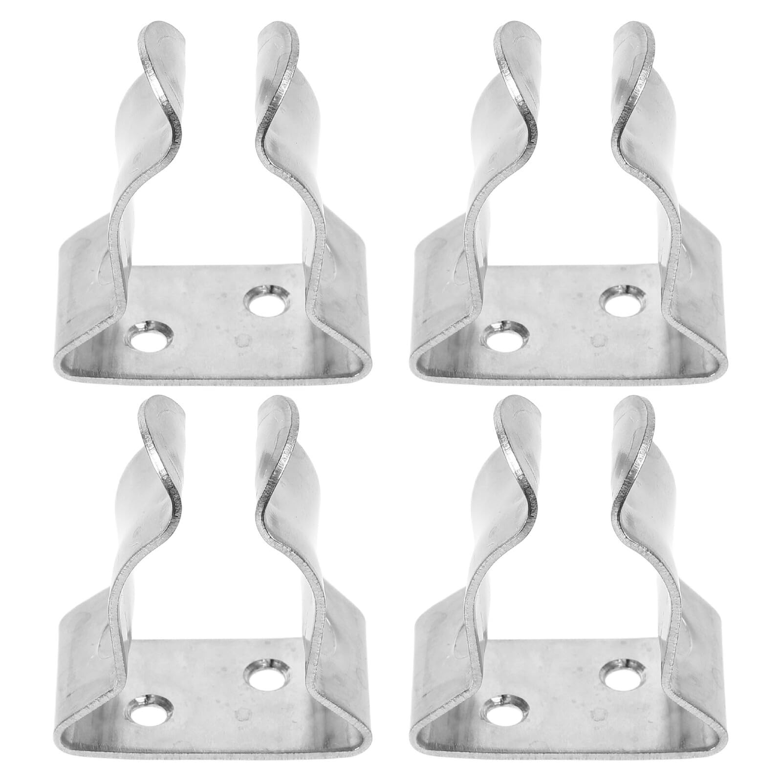 Alasum Pinces à Ressort Argentées en Acier Inoxydable Lot de 4 Support Résistant aux Dommages pour Paddle et Aviron pour Yacht et Voyage en Mer