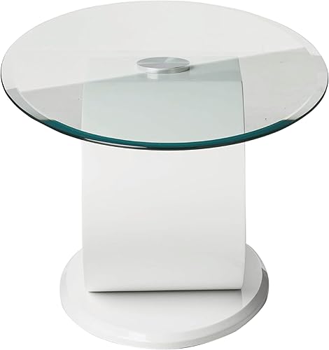 Miniatura 5 de Furniture of America Modine - Mesa de centro de cristal contemporánea, color blanco