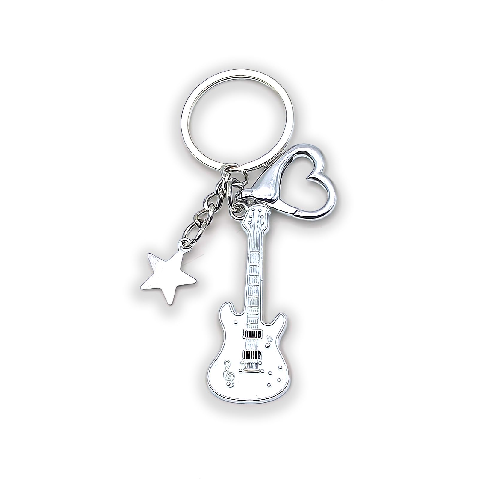 Zynara Gitarren Schlüsselanhänger, Glücksbringer Musikliebhaber Tasche Zubehör, Geschenk zur Einschulung
