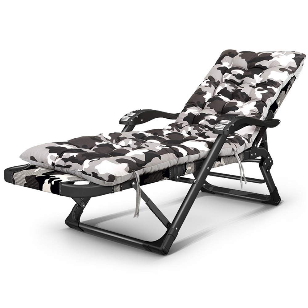 Chaise zéro gravité pliable en tissu camouflage pour camping et loisirs