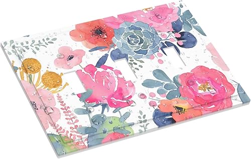 Vista 408 de Cubiertas decorativas de salida de estrella de mar playera, tablero de madera azul de concha de mar de 1 banda, decoración individual GFCI, placa