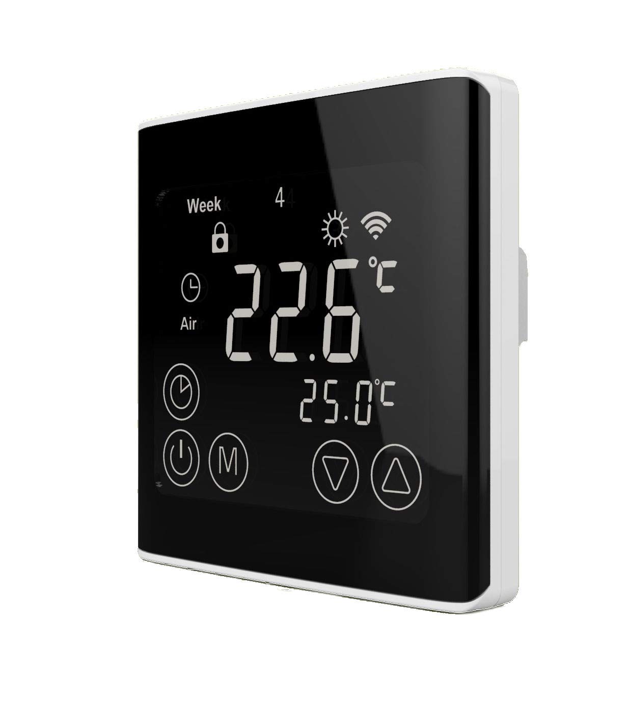 Riscaldamento elettrico a pavimento, 200 Watt per m², termostato WIFI Touch, nero elettrico, tecnologia TWIN JWS diverse dimensioni, dimensioni (m²): 2,5 m²