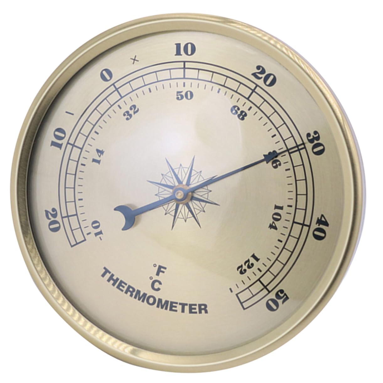 SEWACC Round Metal Thermometer Digital Temperature Gauge for Outdoor Use Lightweight Easy to Read for Home