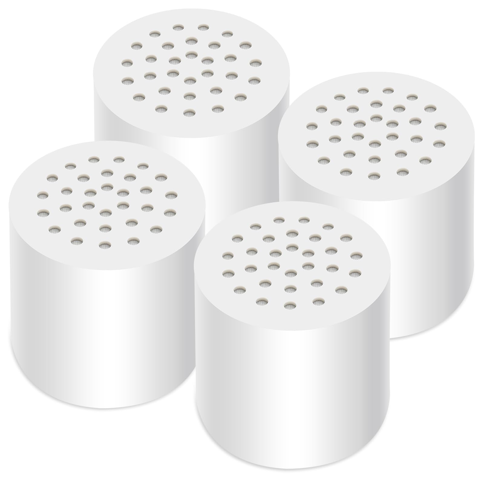 Paquete de 4 cartuchos de filtro de ducha de 20 etapas (sin carcasa), universalmente compatible con cualquier diseño similar, filtro de ducha para ducha de agua dura, accesorios de