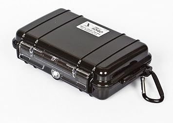PELI 1040 Micro Case to Protect Small Belongings, IP67 Watertight, 2L Capacity, Made in US, Black/Black Liner