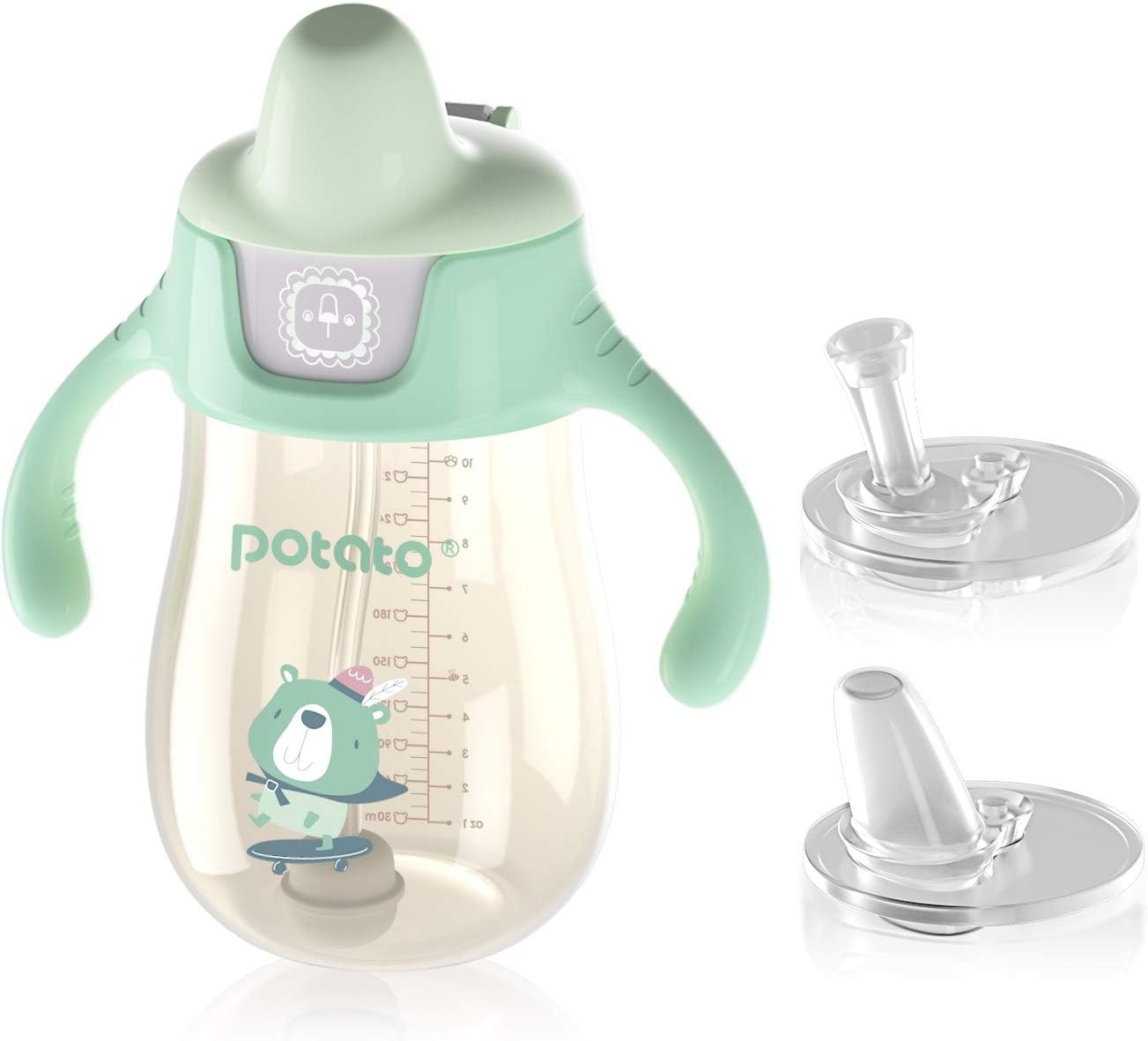 POTATO Sippy Cups For Toddlers with Straw Spill Proof, PPSU Learner Cup