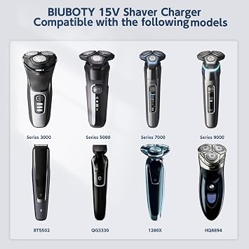 BIUBOTY HQ8505 15V Charger for Philips Shaver Norelco Series OneBlade Pro