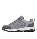 Columbia Men's Strata Trail Low Waterproof Hiking Shoes, Titanium Grey Steel/Mountain Red, 7 Wide gallery image