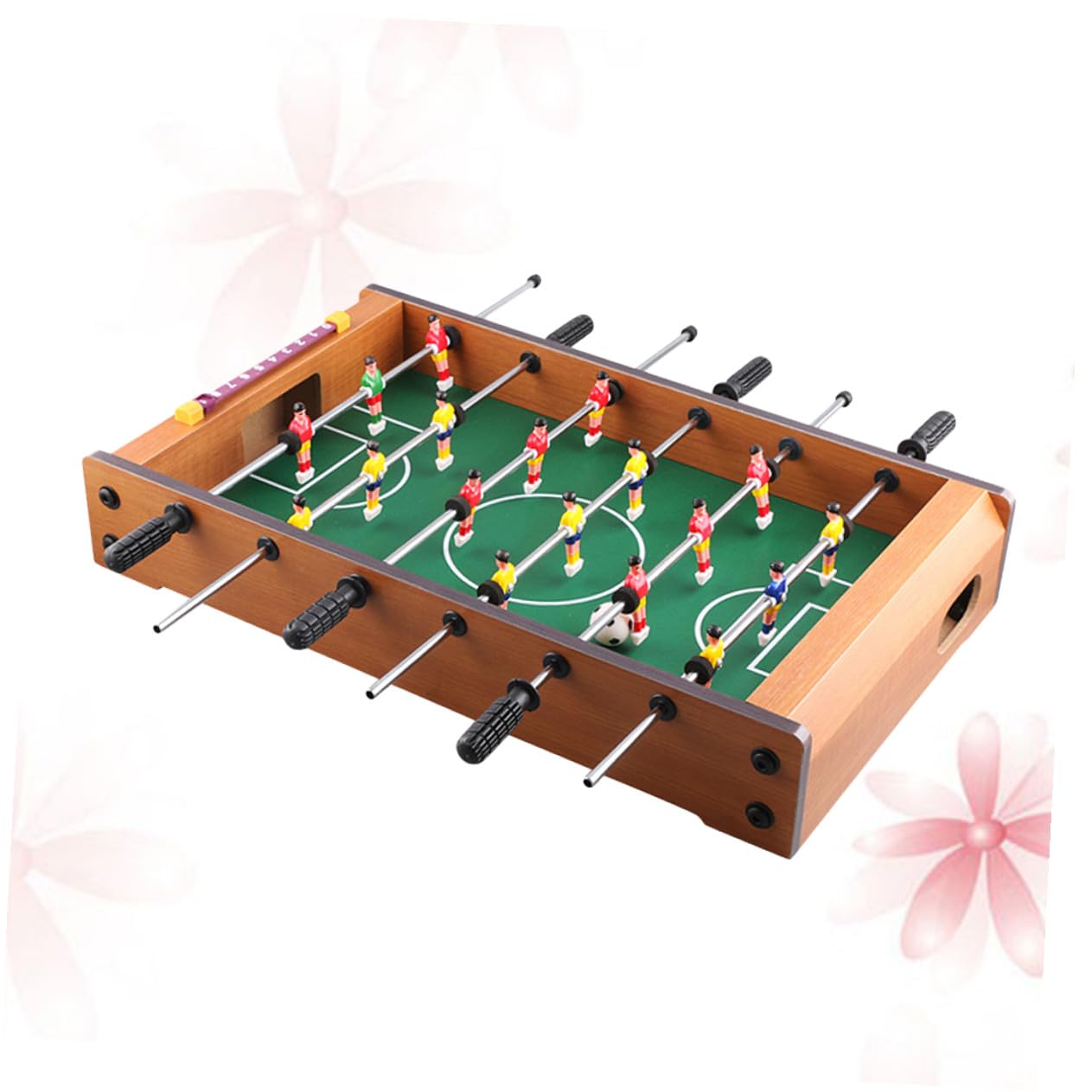 Calcio da Tavolo Mini Sei Tiri in Mdf per Ragazzo Ragazza e Adulti | Contatore Punteggio Integrato, Formato Compatto per Scrivania, Adatto a Casa senza Spazio per Tavolo Completo