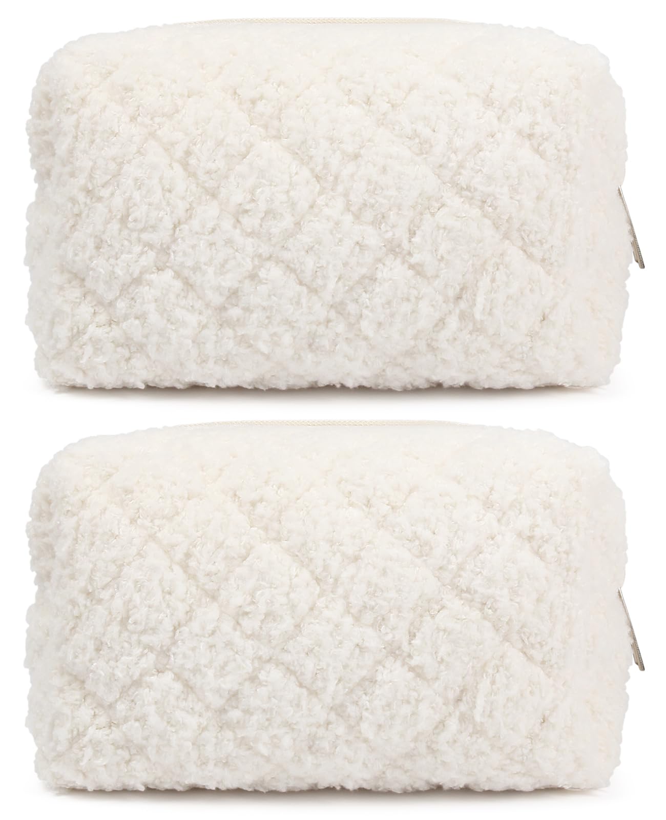 besharppinMakeup Bag, 2pcs Corduroy Cosmetic Bag Makeup Pouch for Girls (Black)