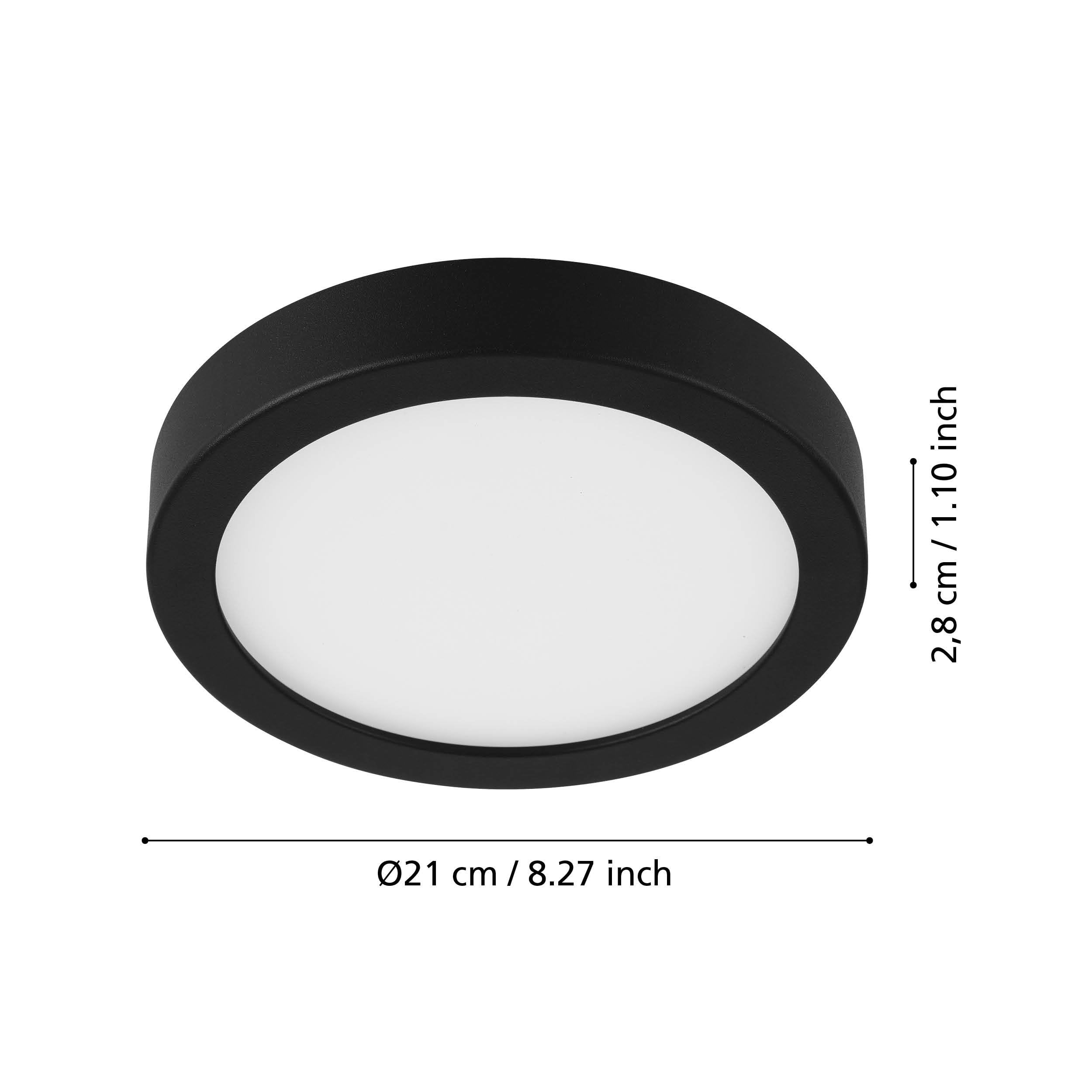 EGLO LED Plafonnier Fueva 5, Ø 21 cm, lampe de plafond ronde avec détecteur