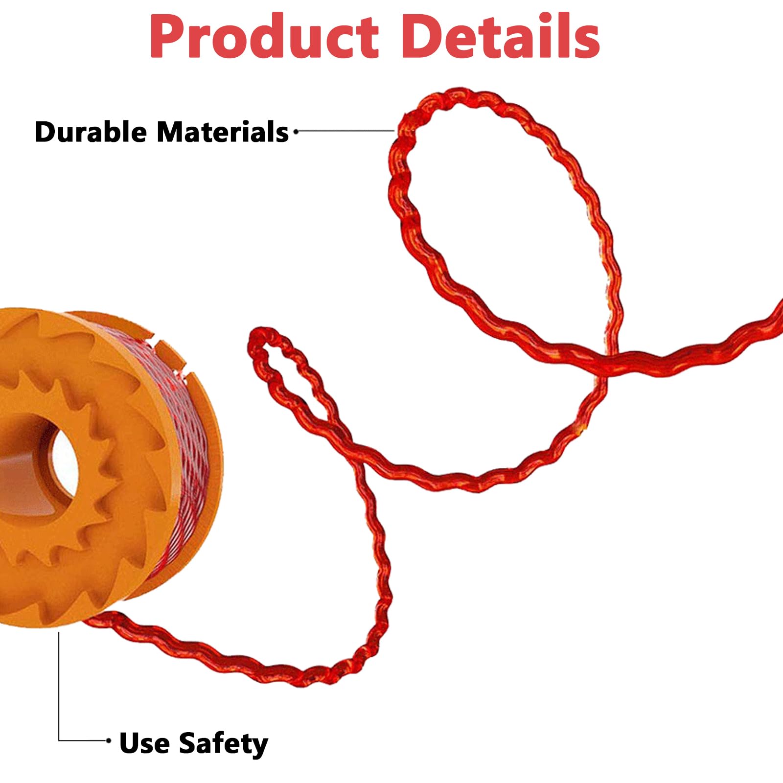 Bobines De Fil Pour Coupe-Bordure Worx - ø1.65mm X 3m - Lot De 12 Bobines + 3 Capuchons - Nylon Renforcé