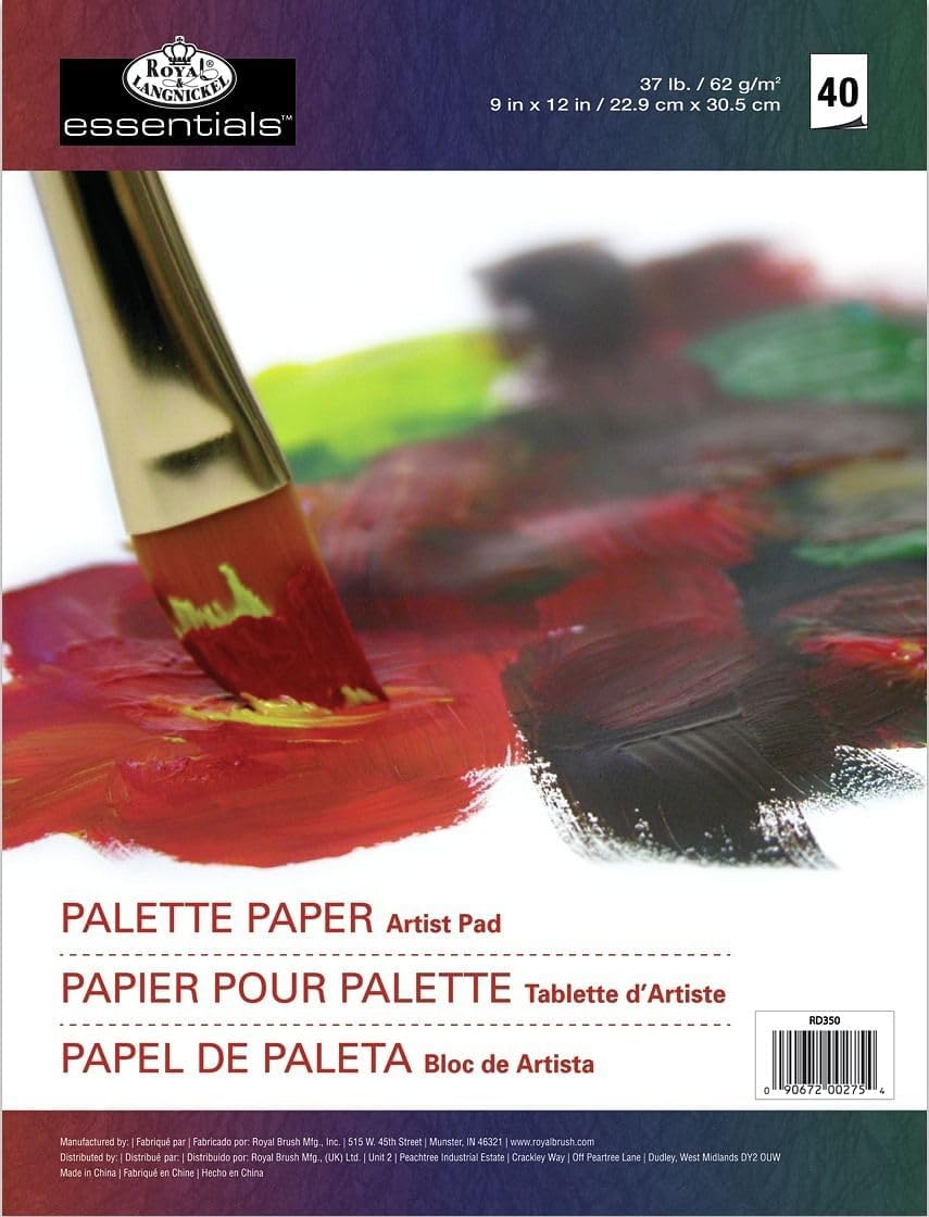 Royal & Langnickel Bulk Buy Royal Brush Disposable Palette Paper 9 x 12 inch inch 40 Sheets/Pad for Acrylic & Oil RD350 (3-Pack)3
