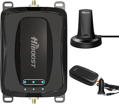 HiBoost Cell Phone Signal Booster for Car, SUV, Van. APP