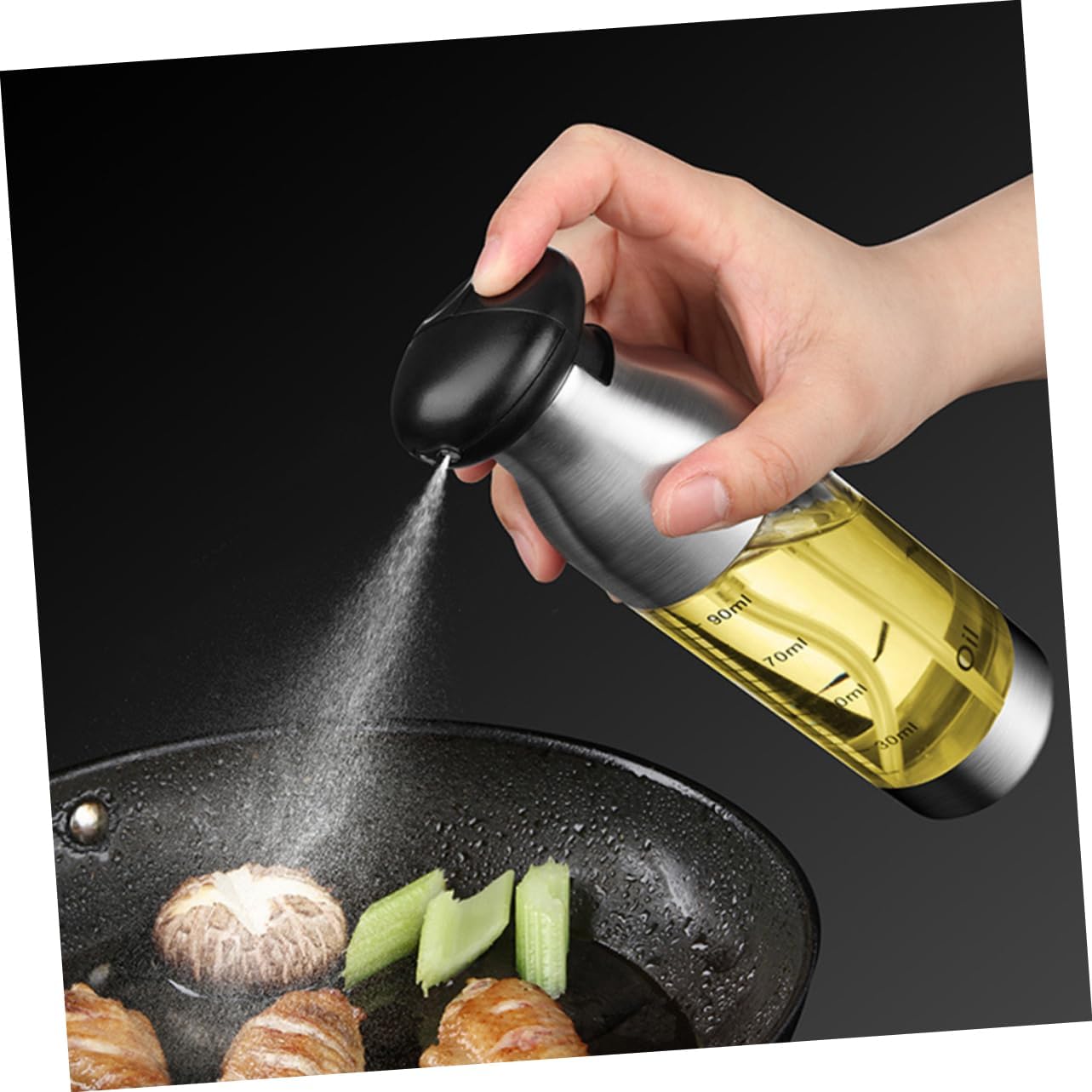 SHOWERORO Oil Spray Bottle Olive Oil Dispenser Vinegar Sprayer Kitchen Dispenser Vinegar Bottle