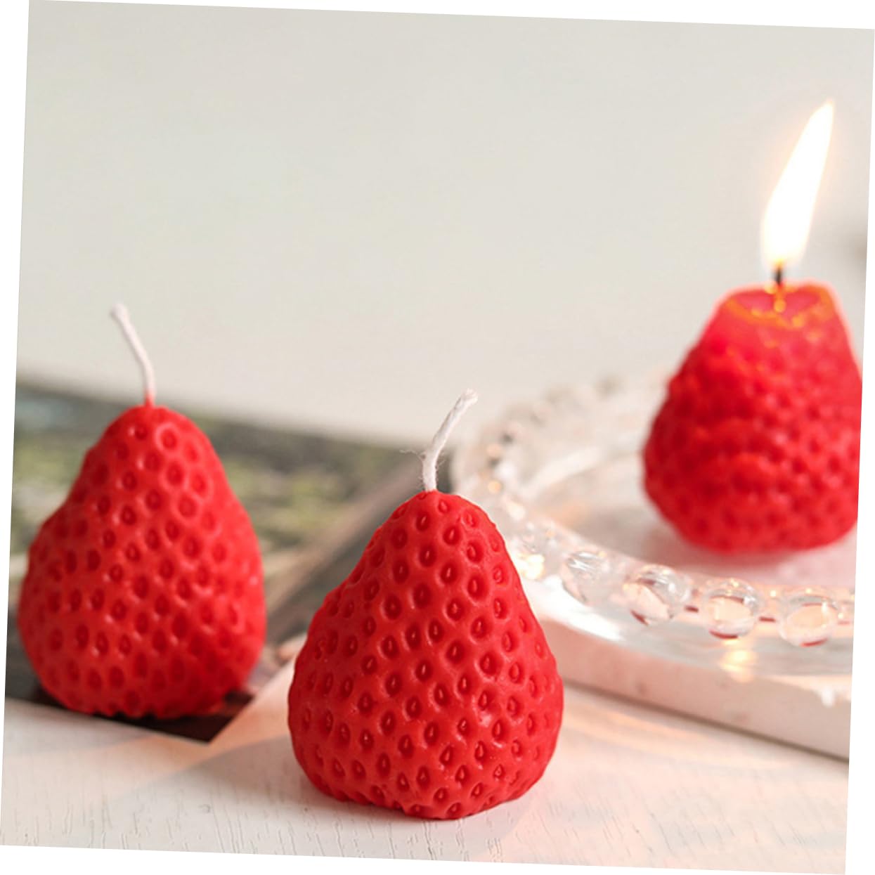 PACKOVE 9pezzi Candele Alimentari Forma Candela Alimentare Alla Decorazioni Per Casa Alla Candele Per Feste