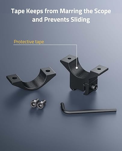 Vista 25 de CVLIFE Anillos de alcance de 1 pulgada - Montaje de alcance para rieles de cola de milano y Picatinny - 2 piezas Negro