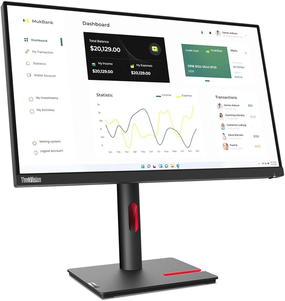 ThinkVision P24h-20 IPS USB-C給電 24インチ