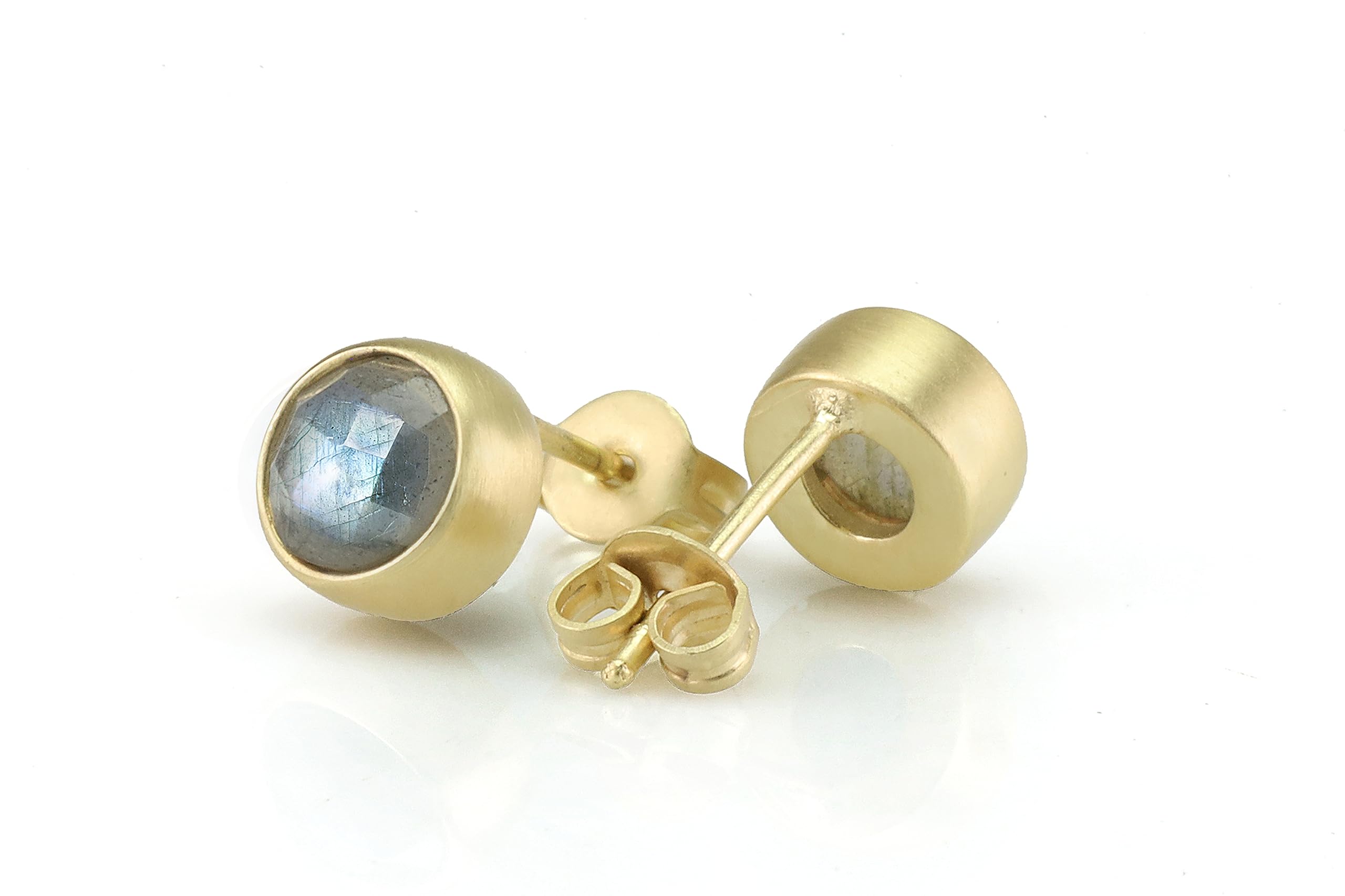 Boucles d'Oreilles Labradorite - Boucles d'Oreilles en Or - Boucles d'Oreilles en Vermeil 18k - Collection de Boucles d'Oreilles en Or Elégantes