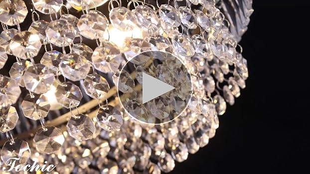 ♡♡ HAIXIANG Modern Glam Chandelier LED Crystal Ceiling