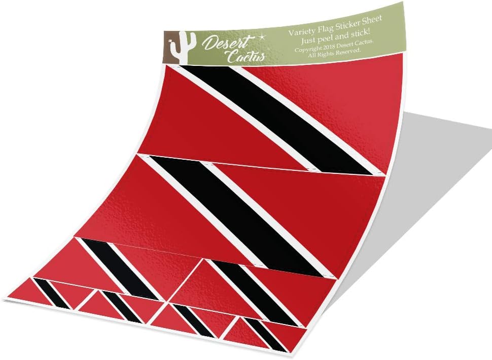 Trinidad and Tobago Country Flag Sticker Decal Variety Size