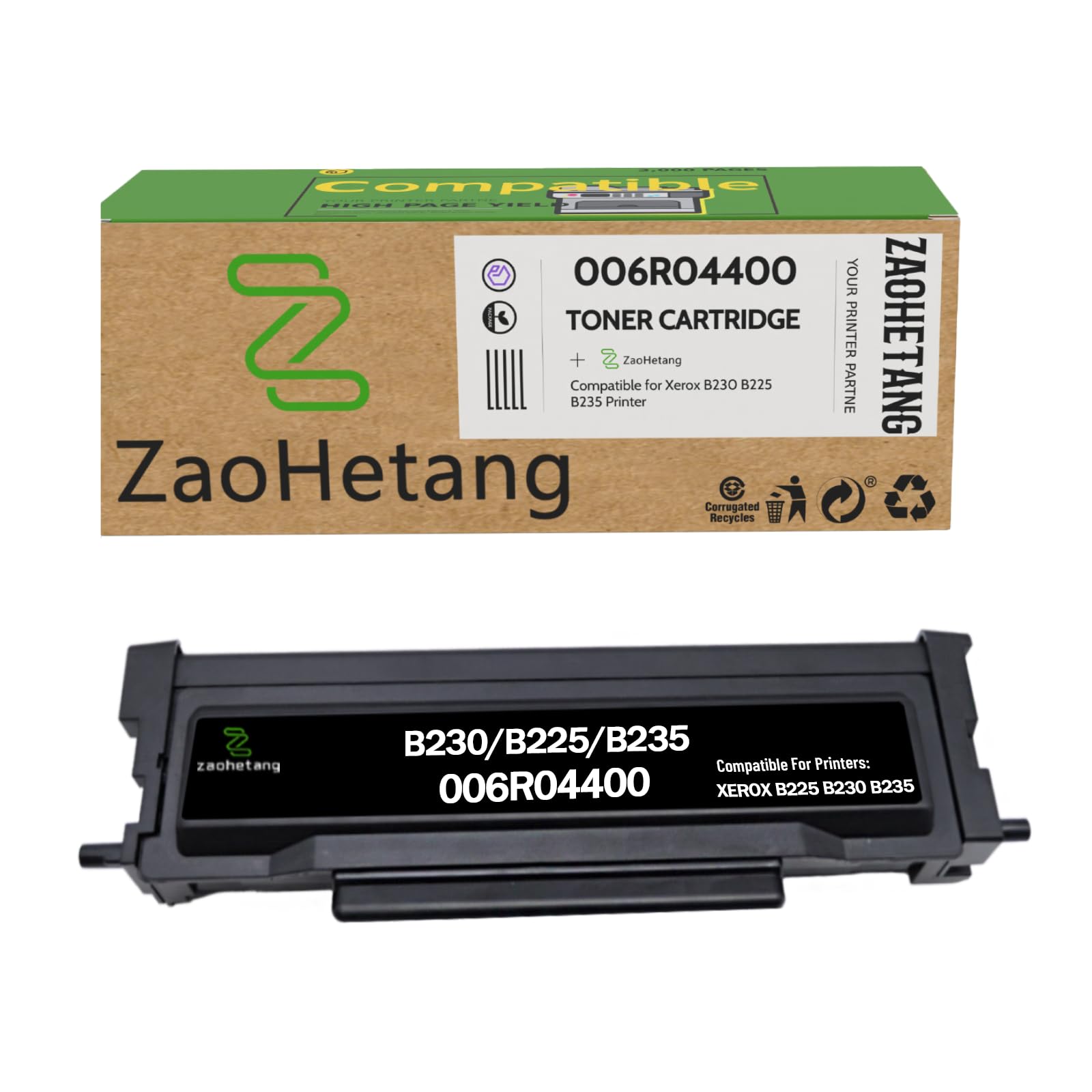 ZaoHetang 3,000 Pages B230 B225 B235 Black Toner Cartridge Compatible for Xerox B230 B225 B235 Multifunction Printer 006R04400