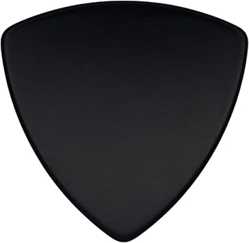 Celluloid Black Guitar Or Bass Pick - 0.46 mm Light Gauge - 346 Rounded Triangle Shape - 1 Pack, Celluloid-Black-Pick-.46mm-346-1-Pack