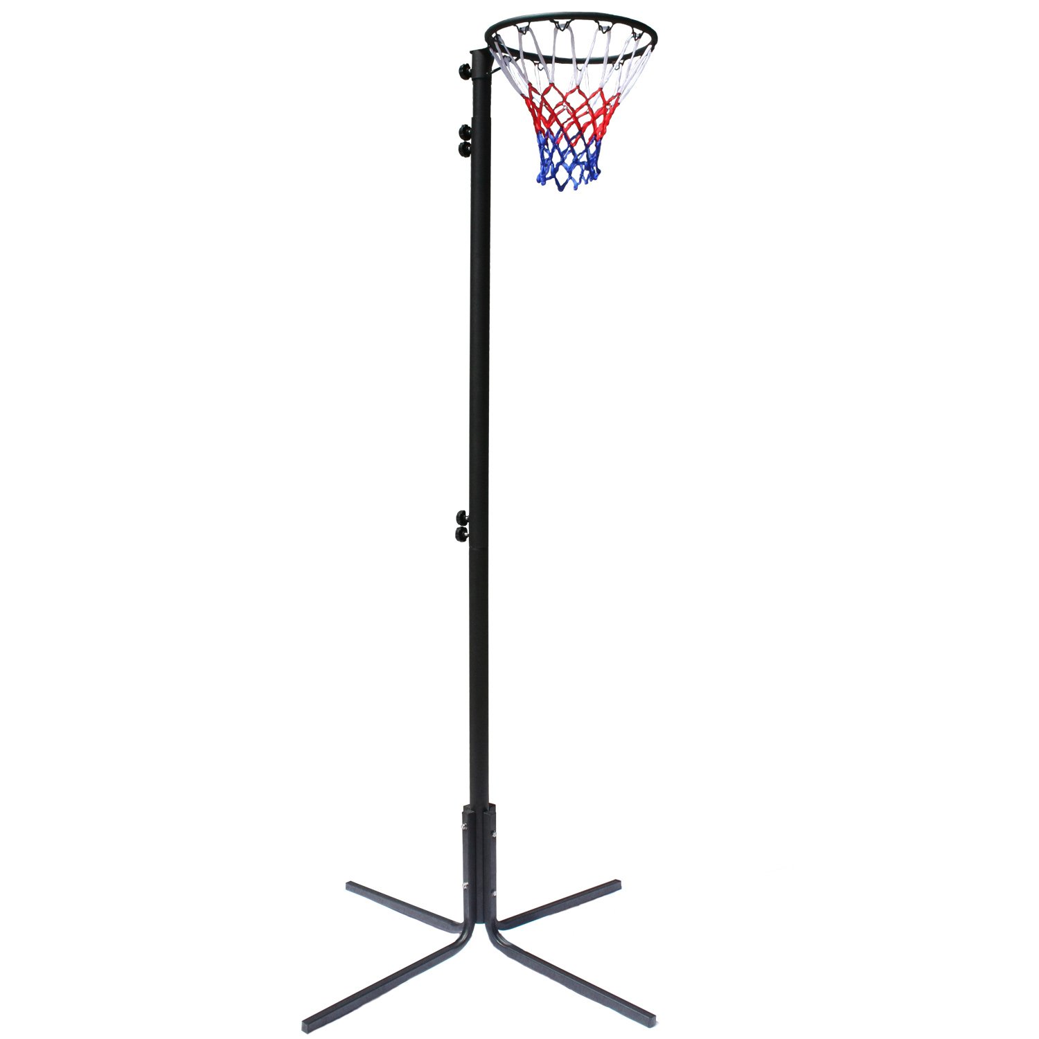 BeeBall Freestanding Netball Post, Full Size Training Set, Adjustable