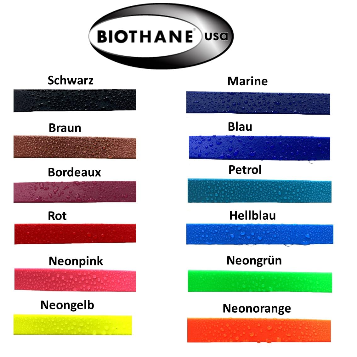 Biothane Hundeleine kleine Hunde/große Hunde verstellbar 2m / 2,40m / 2,80m / 3,50m / 5m SILBERNER Haken 9mm / 13m,m / 16mm (5m X 16mm, Schwarz)