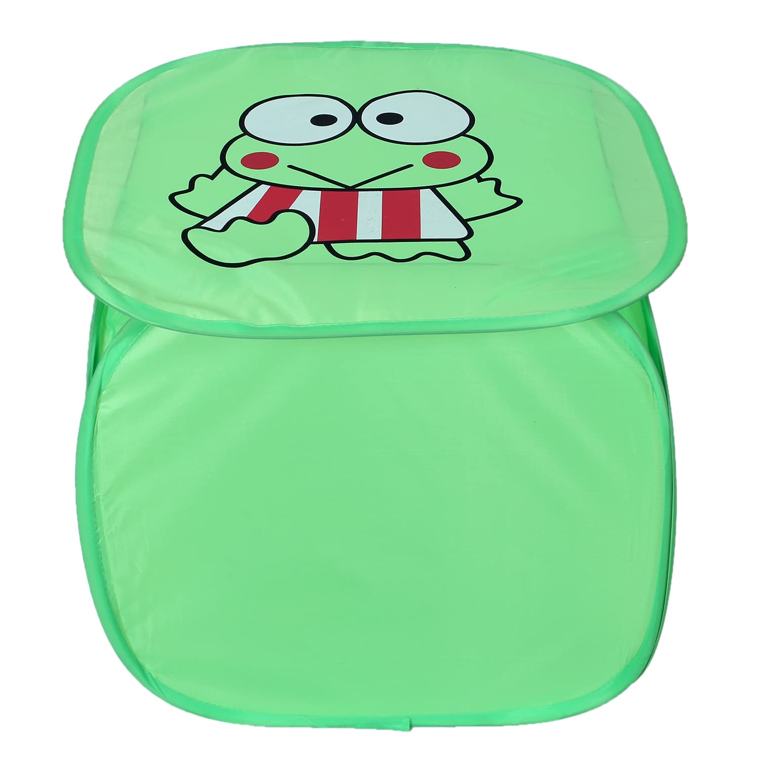 Kuber Industries Polyester Durable & Collapsible Frog Print Square Laundry Basket|Clothes Storage Box With Lid & Side Handles,45 Ltr.(Green) (B0B88515L9) Amazon Price History, Amazon Price Tracker