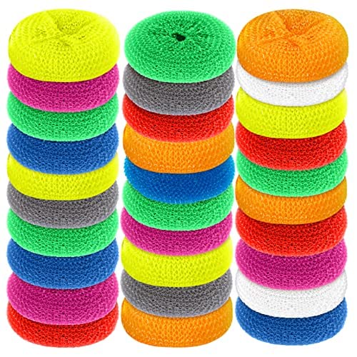 20X ASSORTED PAN SCOURERS PLASTIC MESH SCOURING PADS KITCHEN CLEANING - View #8